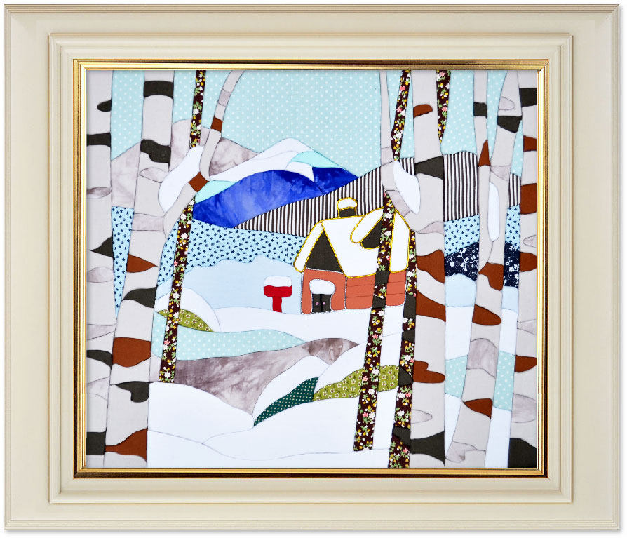 时尚家居装饰画雪之梦diy拼布贴画材料包创意手工嵌布画材料