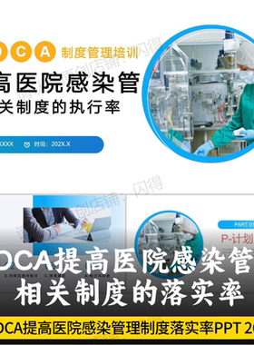 PDCA提高医院感染管理相关制度的落实率PPT  护理PDCA质控PPT
