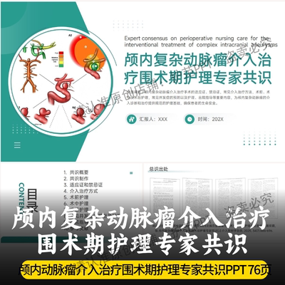 颅内复杂动脉瘤介入治疗围术期护理专家共识PPT 最新颅内动脉瘤
