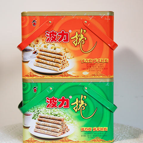 波力蛋卷720g+赠36g罐装精美礼盒鸡蛋味海苔味蛋酥卷饼干零食小吃