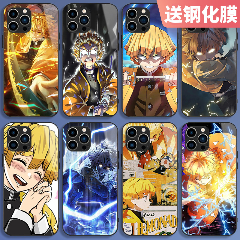 鬼灭之刃手机壳适用iPhone14promax我妻善逸12苹果15小米13华为mate60+荣耀90一加9/VIVOIQOO11/OPPOReno10se