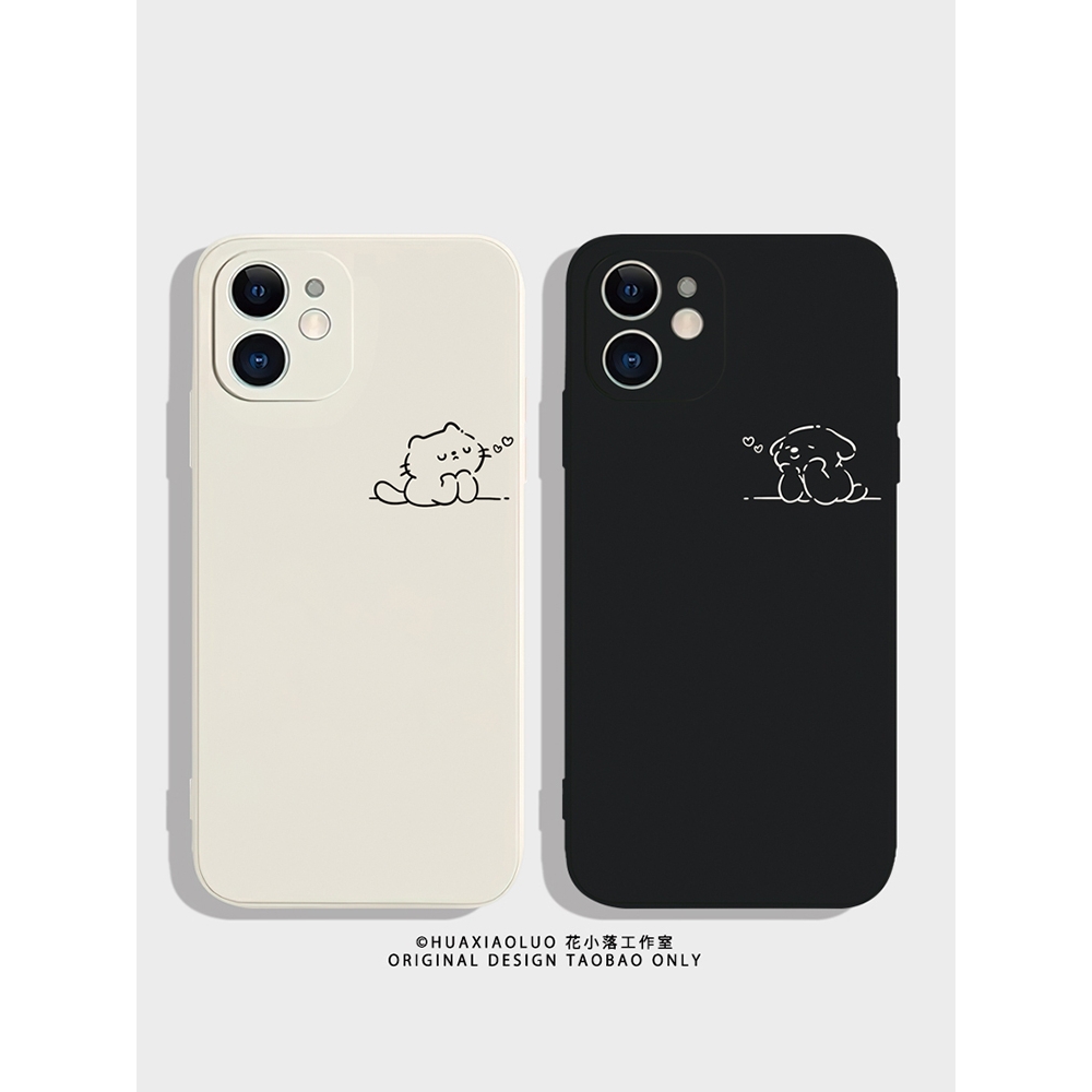 眼送秋波~原创卡通iPhone16promax苹果15/14小米13华为mate60新款pura70适用11荣耀vivoX100一加12情侣手机壳