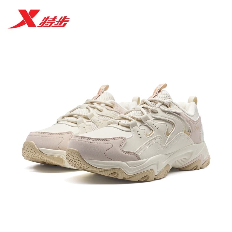 特步猫爪棉鞋丨跑鞋2025冬季女鞋户外女款二棉鞋正品减震运动鞋子