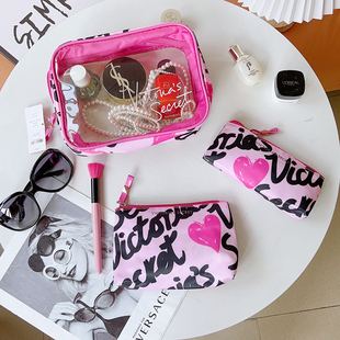 透明PVC化妆包便携旅行收纳包洗漱包大容量收纳袋 时尚 3件套 维m