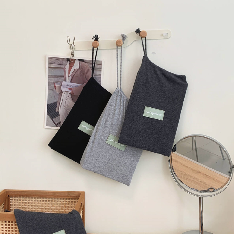 外贸出口旅游出差纯棉针织抽绳束口袋简约防尘袋杂物收纳袋内胆包