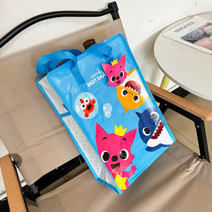 无纺布带拉链小号卡通环保袋便携小杂物手提收纳袋防水覆膜补习袋