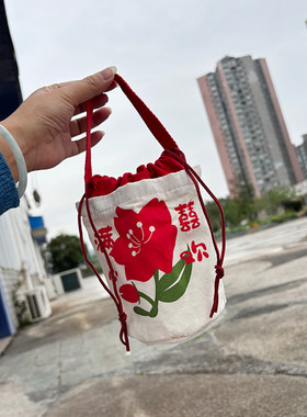 帆布抽绳束口袋礼品礼物袋