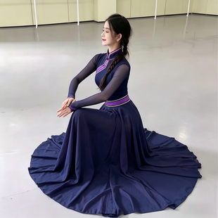 蒙古舞蹈演出服服装蒙族服装女蒙古服新款舞蹈演出服练习服装成人
