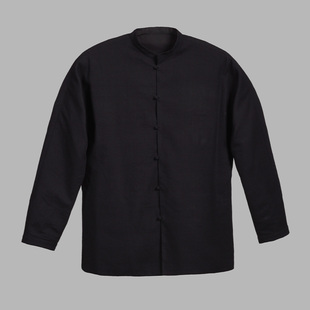 「慈航布衣」传统中式立领亚麻衬衫