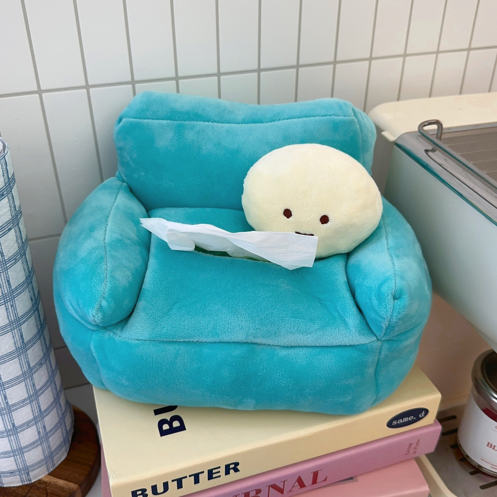 创意沙发纸巾盒可爱毛绒抽纸盒家用桌面抽纸盒高颜值餐巾纸收纳盒,收纳整理,纸巾套,淘宝优惠券,粉丝福利购,淘宝优惠卷