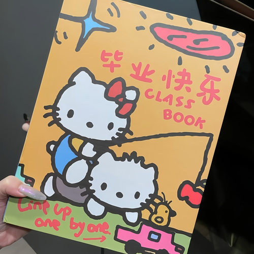 KT猫同学回忆录卡通可爱ins高颜值留言册小学初中高中毕业纪念册