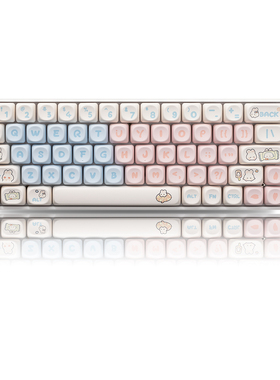 赤暴hw68三模蓝牙2.4g无线有线机械键盘套件可爱麻将音静音68键