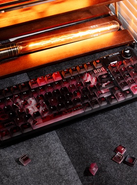 狼蛛F98pro黑透无线蓝牙机械键盘gasket结构麻将音静音游戏办公