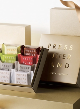 【现货大热品】日本PRESS BUTTER SAND焦糖奶油草莓杏仁饼干限定