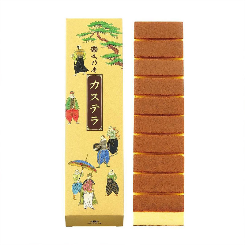 【现货速发】日本进口文明堂黄油蜂蜜长崎蛋糕软糯口感礼盒装10切