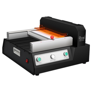 古德电动切纸机全自动裁纸机自动切卡机小型切割机重型切纸刀大型名片PVC书本裁纸刀台式裁剪机广告裁切机厚