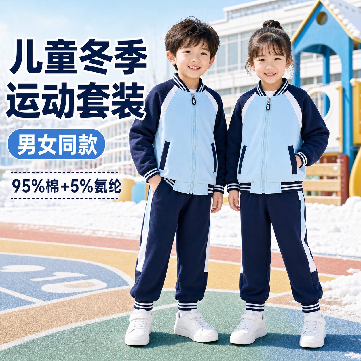 校园小学生儿童班服运动服套装幼儿园园服班服冬季加厚外套学生装