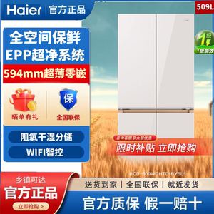 Haier/海尔BCD-509WGHTD1BY6U1双变频风冷无霜超薄零嵌家用冰箱