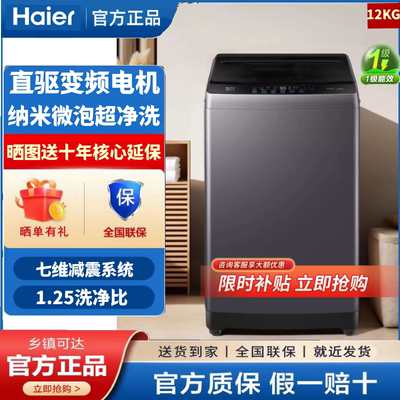新款Haier/海尔 XQB120-BZ20E0超大容量直驱变频波轮洗衣机一级