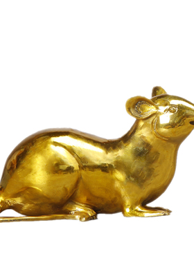 纯铜金老鼠吉祥物中式风工艺品