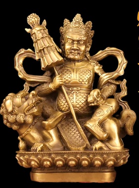 纯铜密宗财宝天王毘沙门天毗沙