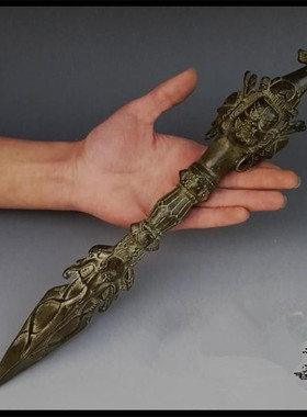 纯铜法器摆件 马头明王普巴金刚杵 降魔杵三面普巴金刚橛密宗