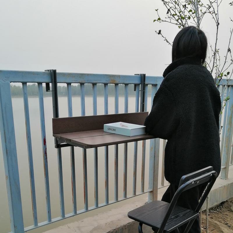 阳台栏杆挂桌悬挂 小户型 电脑桌家用小吧台 创意升降折叠书桌在类目 住宅家具, 桌类, 折叠桌中 - 来自Buy2taobao.com提供专业的淘宝代购服务