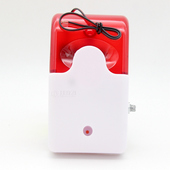 有线防盗报警器12V 24V 220V闪光警号可调音103声光喇叭