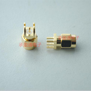 连接器 SMA-JE 偏角公头焊板子式同轴连接器