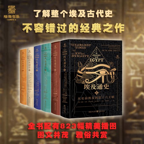 官方正版 埃及通史6册陆海书系插图版 埃及古物学家 埃及史世界史考古史金字塔 帝王谷埃及史 非洲史畅销好书