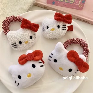 虞书欣同款 kitty发夹发圈可爱发卡侧边刘海夹 hellokitty发夹