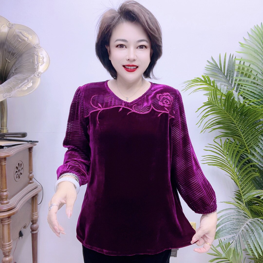 桑蚕丝大码高端小衫43A2227
