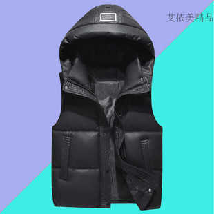 儿童棉马甲PU加厚秋冬款外套亲子装带帽男女童装时尚短款大码坎肩