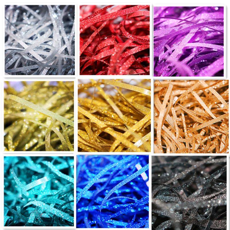 闪光拉菲草金银礼盒包装盒填充物