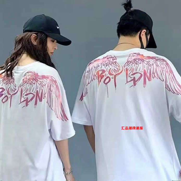 boy短袖男女情侣夏季纯棉宽松T恤