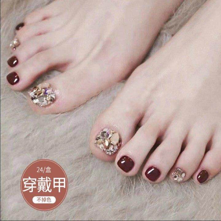 穿戴脚趾甲039夏天穿戴甲脚指甲贴片新款显白脚趾甲美甲贴片成品,彩妆/香水/美妆工具,美甲工具,淘宝优惠券,粉丝福利购,淘宝优惠卷