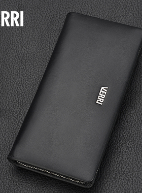 VERRI新款手包男潮流欧美时尚真皮牛皮钱包男休闲长款拉链手拿包