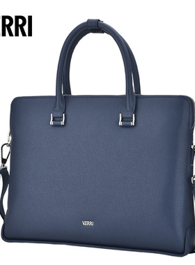 VERRI男士商务手提包真皮休闲正品牛皮时尚新款商务品牌公文包