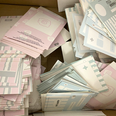 随心配ins卡头卡背套装高颜值出小卡片打包材料饰品礼物包装opp袋