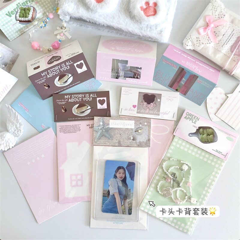 ins高颜值卡头卡背出小卡打包材料套装保护饰品烘焙礼物包装opp袋