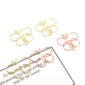 ins蝴蝶造型回型针金属可爱异形曲别针折页卡头固定出卡打包材料