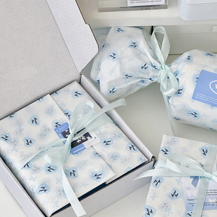 ins高颜值可爱雪梨纸出卡专辑打包材料飞机盒礼物内衬服装包装纸