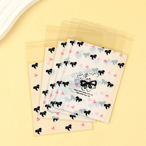 可爱韩国opp自封袋拍立得首饰耳钉礼品袋包装袋饰品出卡打包材料