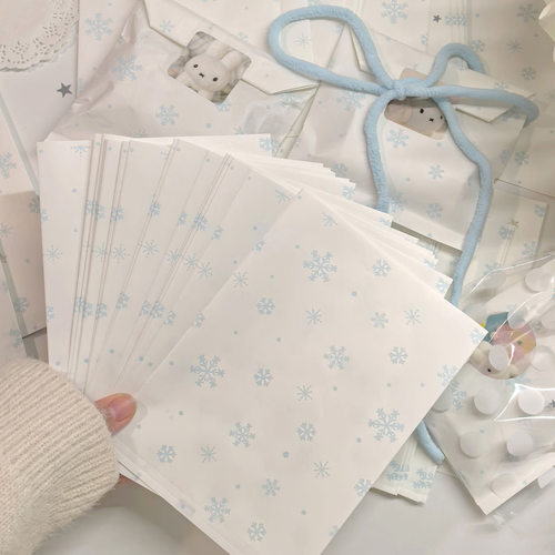 ins可爱蝴蝶结爱心KT凯蒂猫雪花纸袋手账出卡打包材料礼品包装袋