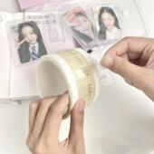 ins透明简约易撕小卡卡膜硬卡套索引贴 出卡谷子打包材料牵引封口