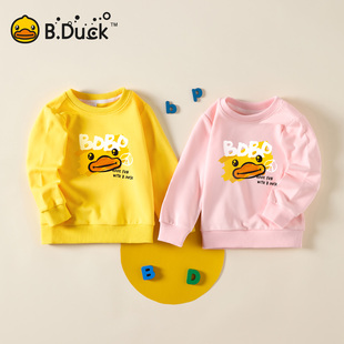 BF3508940 男女童百搭上衣 B.Duck小黄鸭儿童圆领卡通卫衣秋季 新款