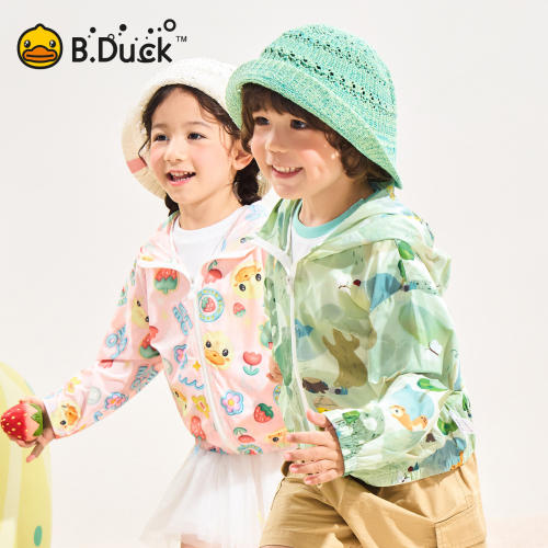 [UPF50]bduck小黄鸭童装儿童防晒衣男童夏装女童皮肤衣轻薄外套90