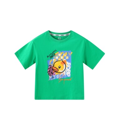 B.Duck小黄鸭童装圆领T恤儿童夏季新款男女童休闲短袖 BF2402028