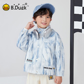 儿童连帽牛仔外套时尚 男童春季 新款 B.Duck小黄鸭童装 潮 BF1511070