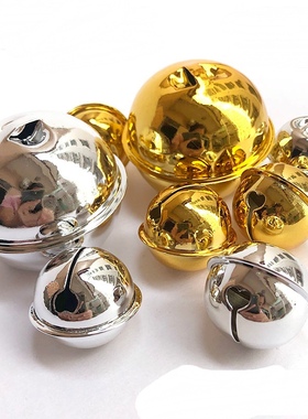 圣诞大号铃铛金色银色一字狗狗项圈宠物猫咪挂牌diy虎口cosplayer